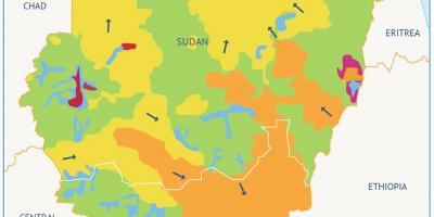 Kart over Sudan bassenget 