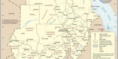 Kart over Sudan stater